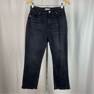 LOFT 26 2 Straight Curvy Crop High Rise Jeans Raw Hem Beach